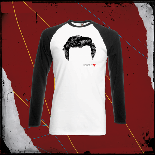 Quiff Longsleeve White / Black Baseball Shirt
