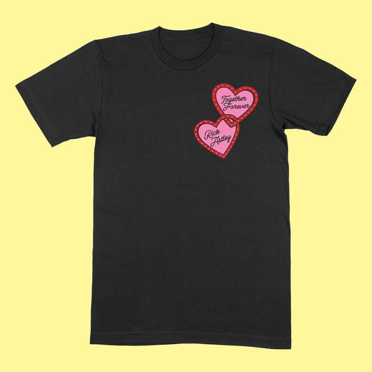 Together Forever Hearts Black T-Shirt